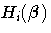 H_i({\beta})