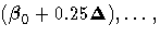 ({\beta}_0+0.25{\Delta}), ... ,