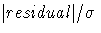 | residual|/\sigma
