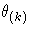 \theta_{(k)}