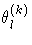 \theta_l^{(k)}