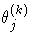 \theta_j^{(k)}