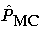 \hat{P}_{{\small MC}}