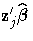 z_{j}'{\hat {{\beta}}}