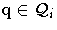 q \in {\cal Q}_{i}