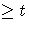 \geq t