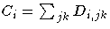 C_i = \sum_{jk} D_{i,jk}