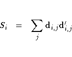 S_i & = & \sum_j d_{i,j}d_{i,j}'