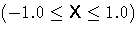 (-1.0 \leq {{\hv X}} \leq 1.0)