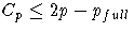 C_p \le 2p-p_{full}