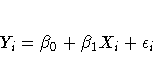 Y_i = \beta_0 + \beta_1 X_i + \epsilon_i