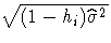\sqrt{(1-h_i)\hat{\sigma}^2}