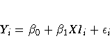 Y_i = \beta_0 + \beta_1 {X1}_i + \epsilon_i