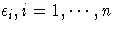 \epsilon_i,
 i=1, ... ,n