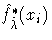 \hat{f}^*_{\hat{\lambda}}(x_i)