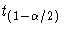 t_{(1 - {\alpha}/2)}