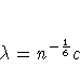 {\lambda} = n^{-\frac{1}6} c