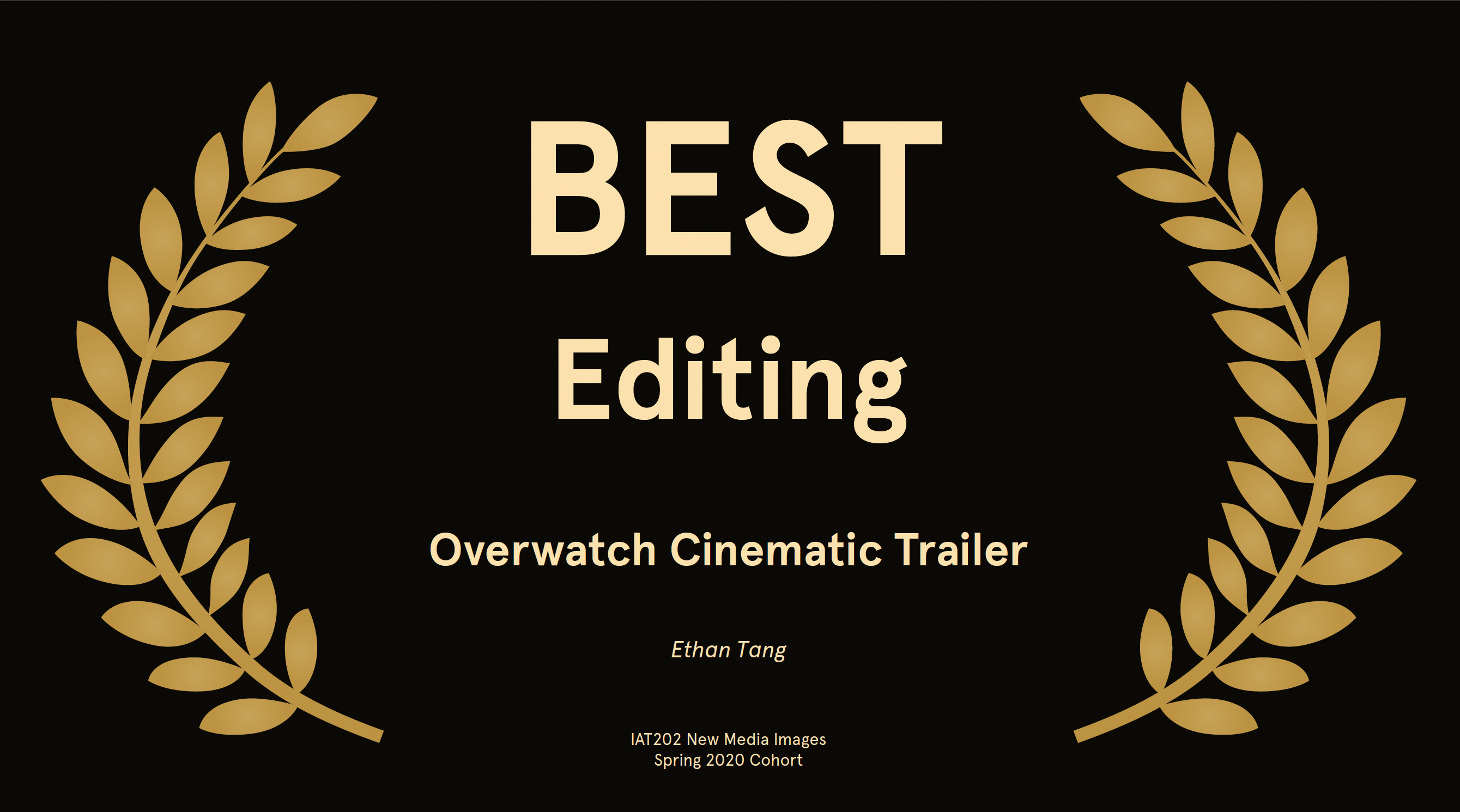new media images IAT202 overwatch cinematic trailer best editing award