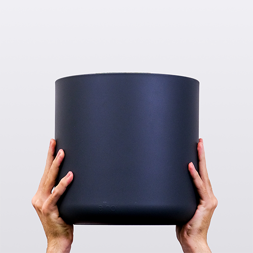 Hands holding a large black plant pot. This image links to Enkei (Large)'s product details page.