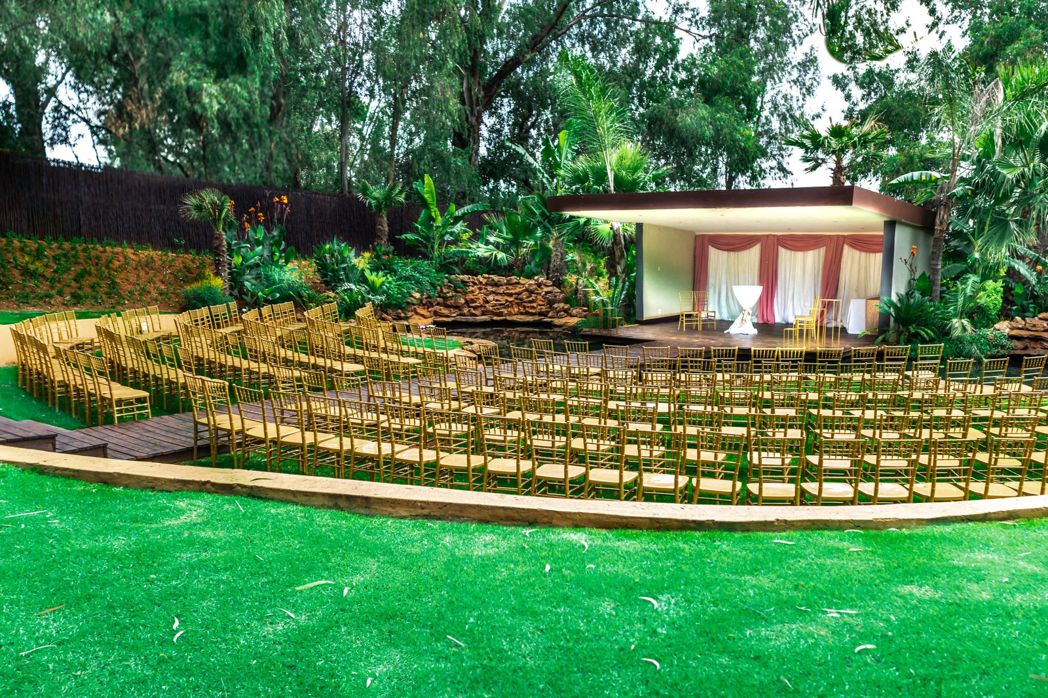 A popular garden theatre available for rent