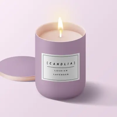 Link to a product details page of a Lushish Lavender candle