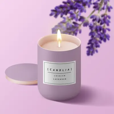 Link to a product details page of a Lushish Lavender candle