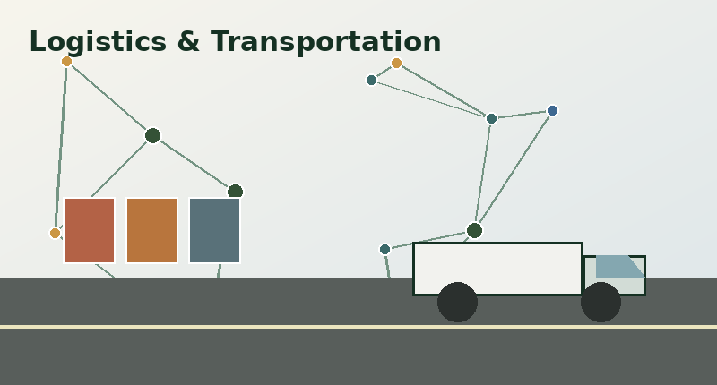 Logistics network illustration