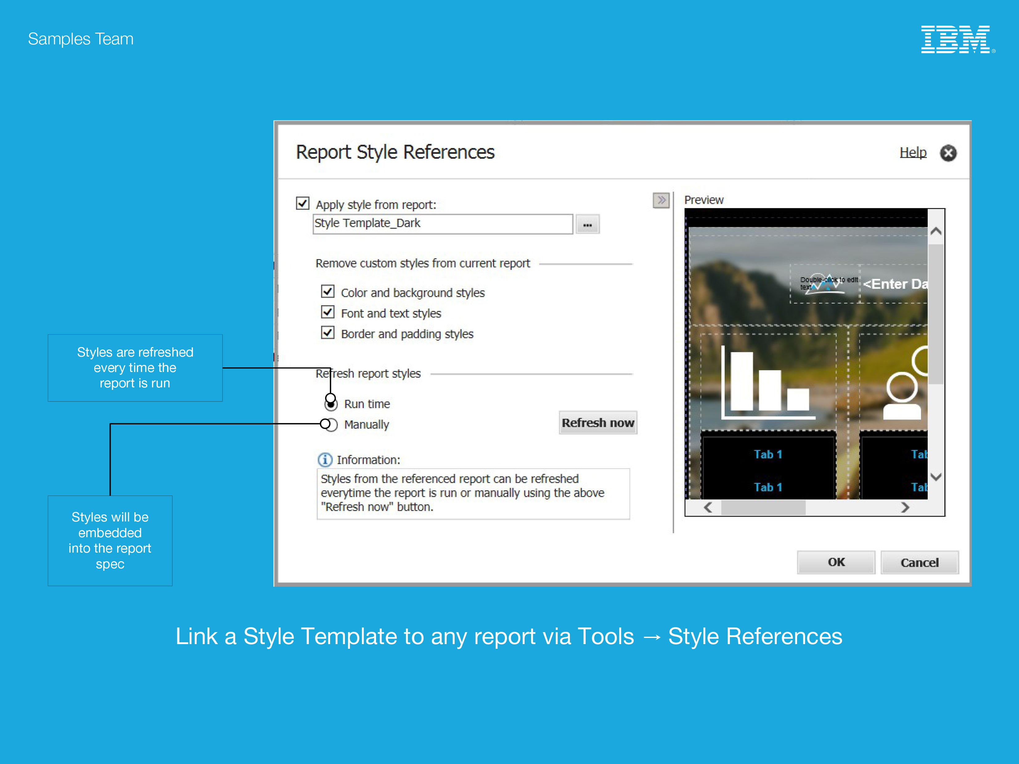 report samples build