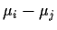 $\mu_i-\mu_j$