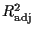$R^2_{\rm adj}$