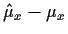 $\hat\mu_x-\mu_x$