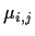 $\mu_{i,j}$