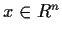 $x\in R^n$