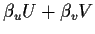 $\beta_u U+\beta_v V$