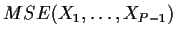 $MSE(X_1,\ldots,X_{P-1})$