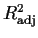 $R^2_{\rm adj}$