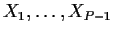 $X_1,\ldots,X_{P-1}$