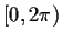 $[0,2\pi)$