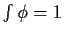$\int\phi = 1$