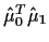 $\hat\mu_0^T\hat\mu_1$