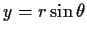 $y=r\sin\theta$