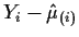 $Y_i - \hat\mu_{(i)}$