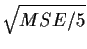 $\sqrt{MSE/5}$