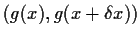 $(g(x), g(x+\delta x))$