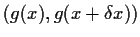 $(g(x), g(x+\delta x))$