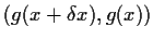 $(g(x+\delta x),g(x))$