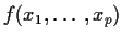 $f(x_1,\ldots,x_p)$