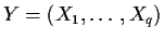 $Y=(X_1,\ldots,X_q)$