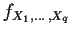 $f_{X_1,\ldots,X_q}$