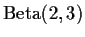 $\mbox{Beta}(2,3)$